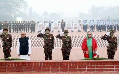 স্মৃতিসৌধে রাষ্ট্রপতি ও প্রধানমন্ত্রীর শ্রদ্ধা