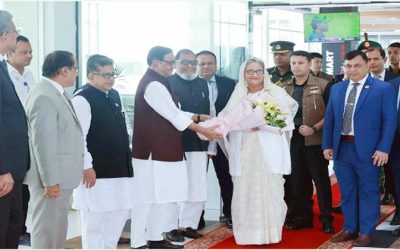 দেশে ফিরেছেন প্রধানমন্ত্রী শেখ হাসিনা